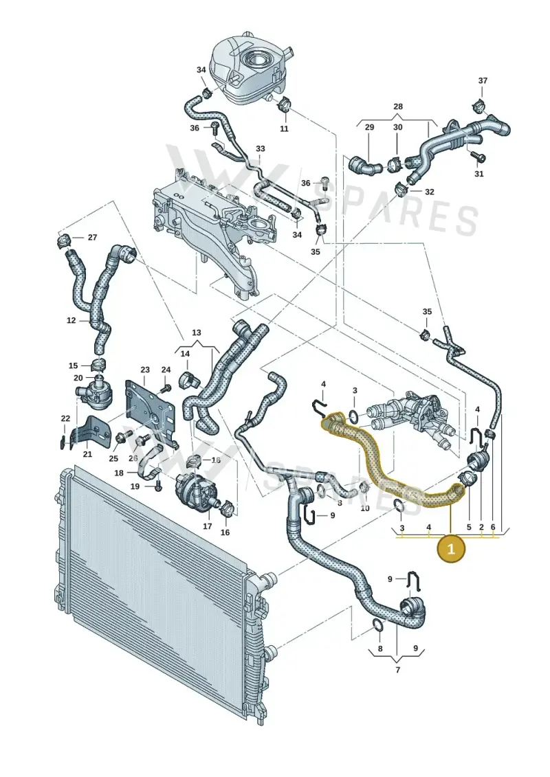5R3122101F — Volkswagen Caddy Maxi Kombi (2020-2024) diagram 2ka121500, position 1