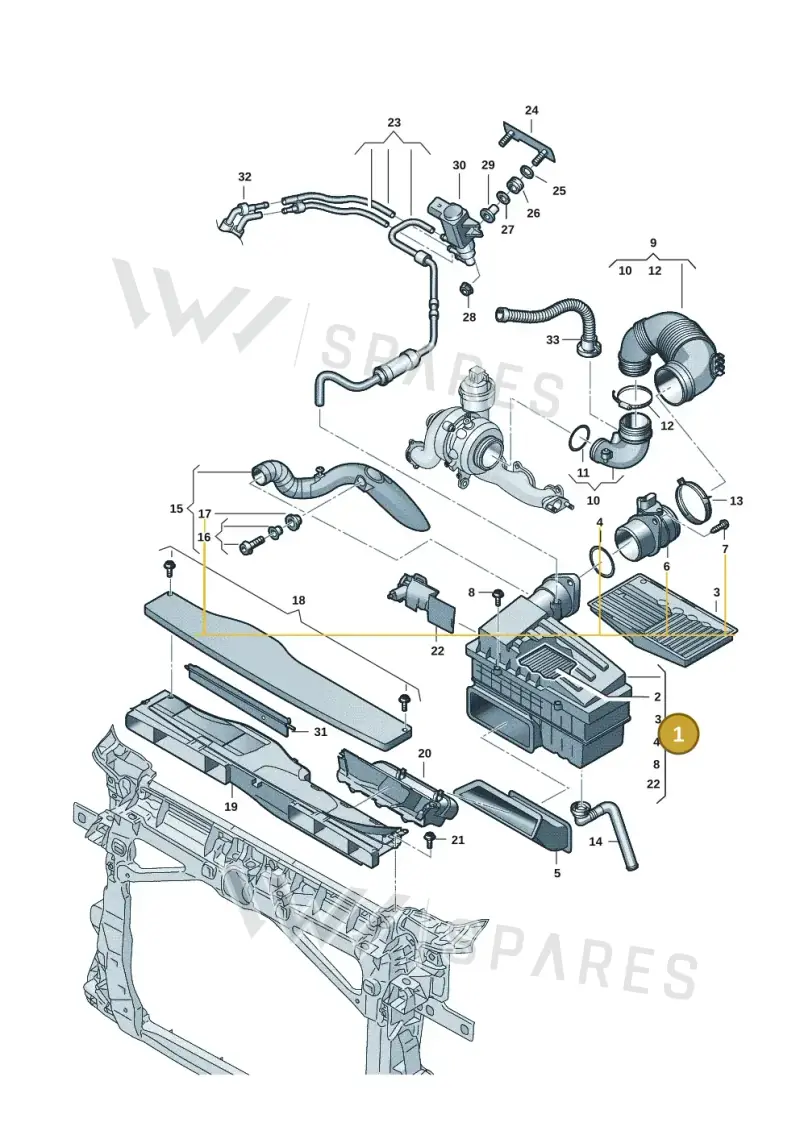 5R3129607 — Volkswagen Tiguan 2.0 (2023-) diagram 57x129300, position 1