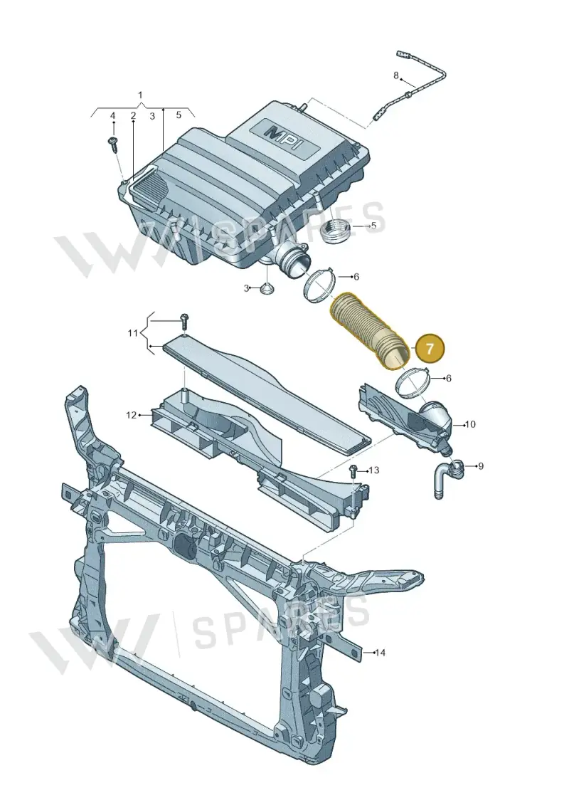 5R3129618 — Volkswagen Caddy Maxi Kombi (2020-2024) diagram 781129200, position 7
