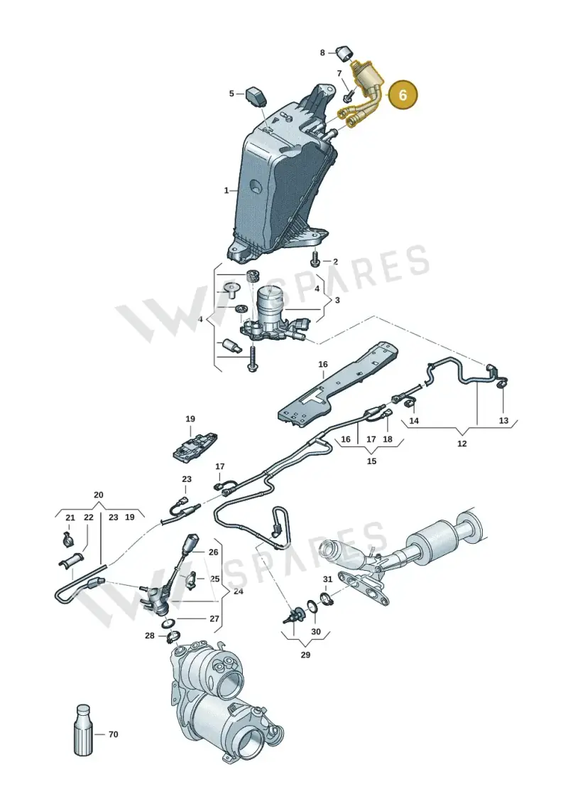 5R3131965A — Volkswagen Caddy Maxi Kombi (2020-2024) diagram 2ka253100, position 6