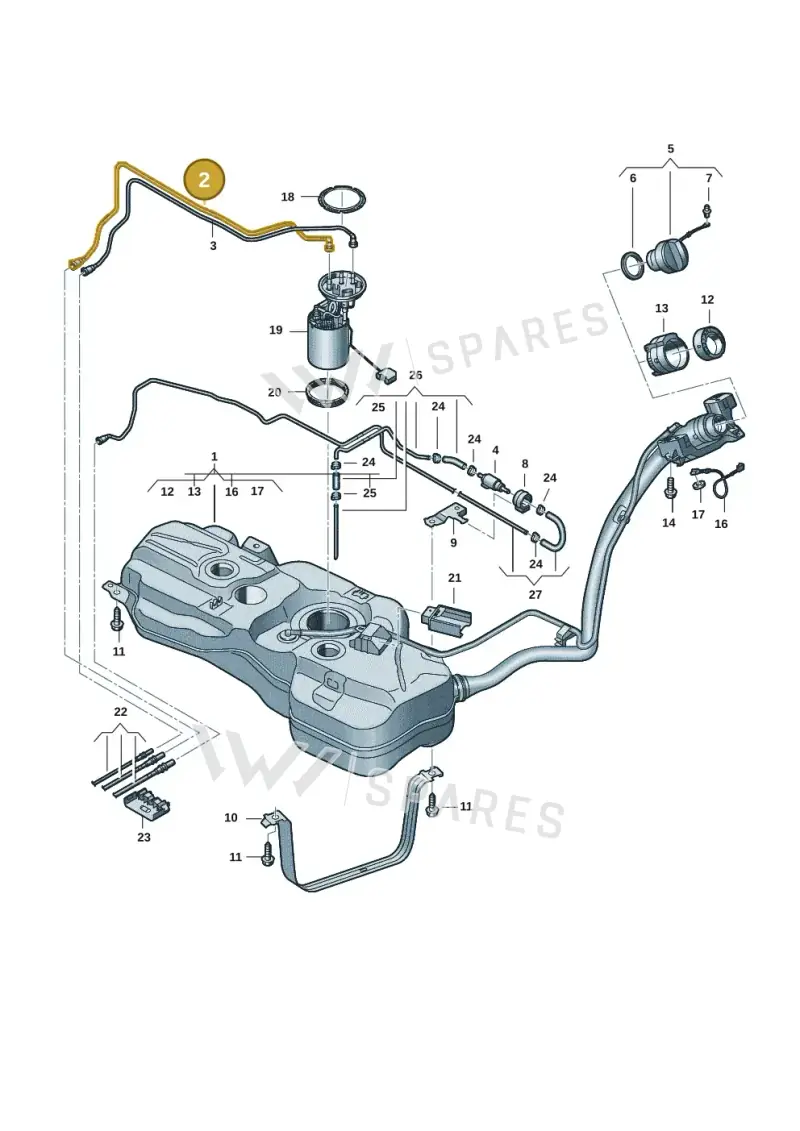 5R3201293C — Volkswagen Caddy Maxi Kombi (2020-2024) diagram 2ka201060, position 2