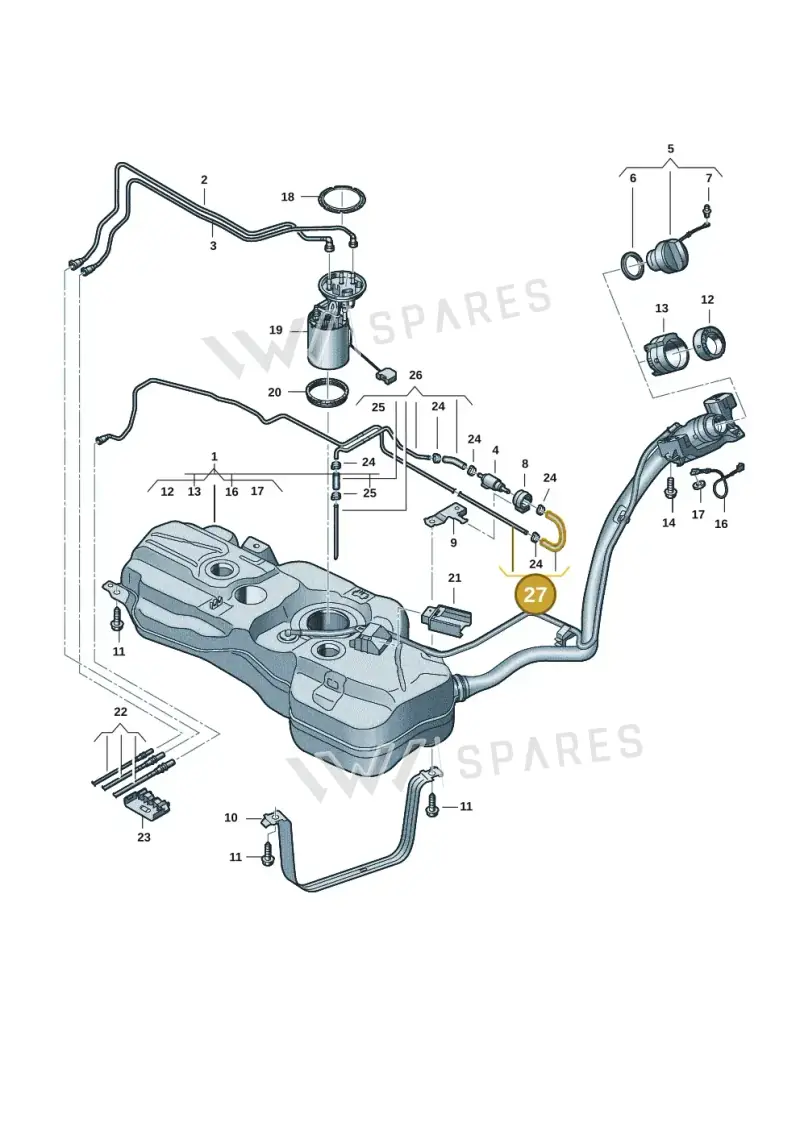 5R3201361E — Volkswagen Caddy Maxi Kombi (2020-2024) diagram 2ka201060, position 27