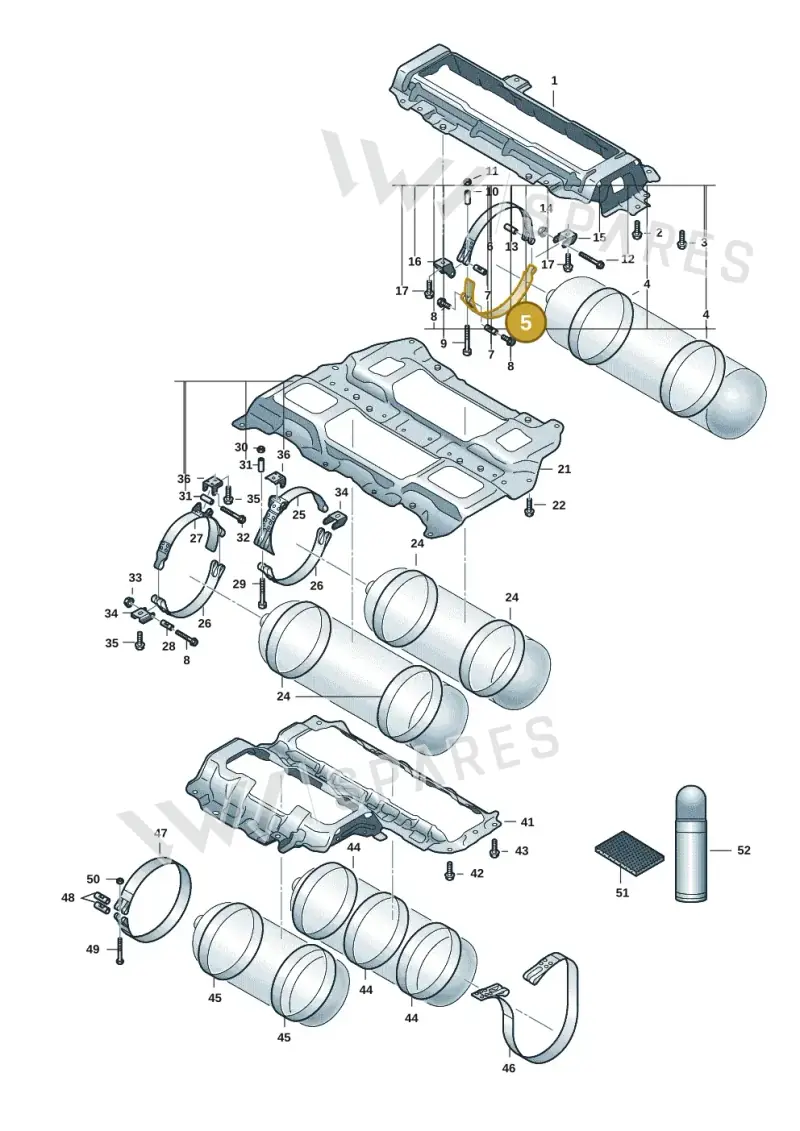 5R3201655 — Volkswagen Caddy Maxi Kombi (2020-2024) diagram 2ka201010, position 5