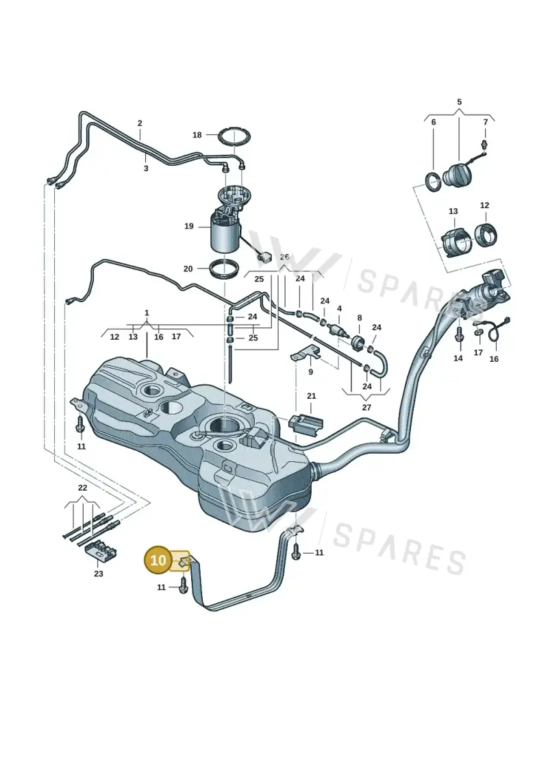 5R3201656C — Volkswagen Caddy Maxi Kombi (2020-2024) diagram 2ka201060, position 10