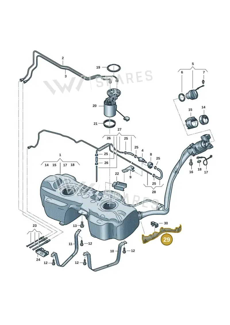 5R3201975 — Volkswagen Caddy Maxi Kombi (2020-2024) diagram 2ka201065, position 29