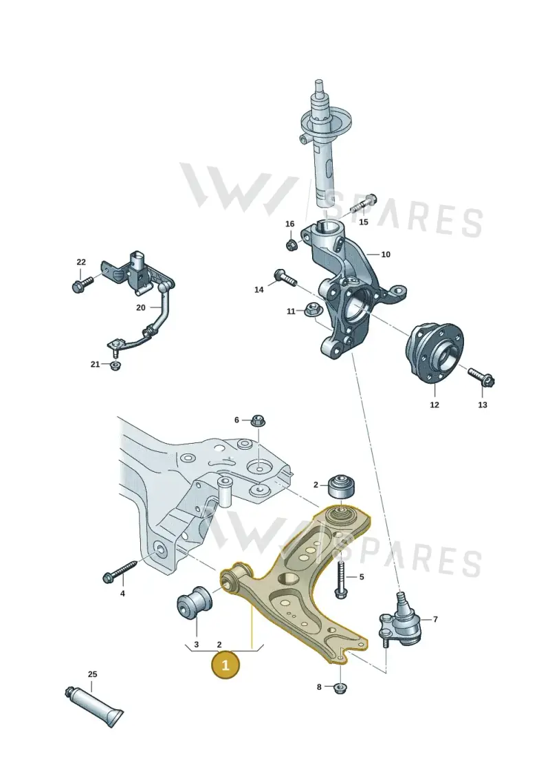 5R3407152B — Volkswagen Caddy Maxi Kombi (2020-2024) diagram 2ka407000, position 1
