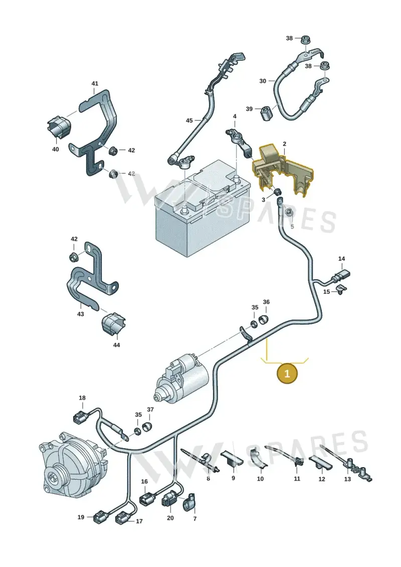 5R3971230EC — Volkswagen Tiguan (2023-2025) diagram 3j0971100, position 1