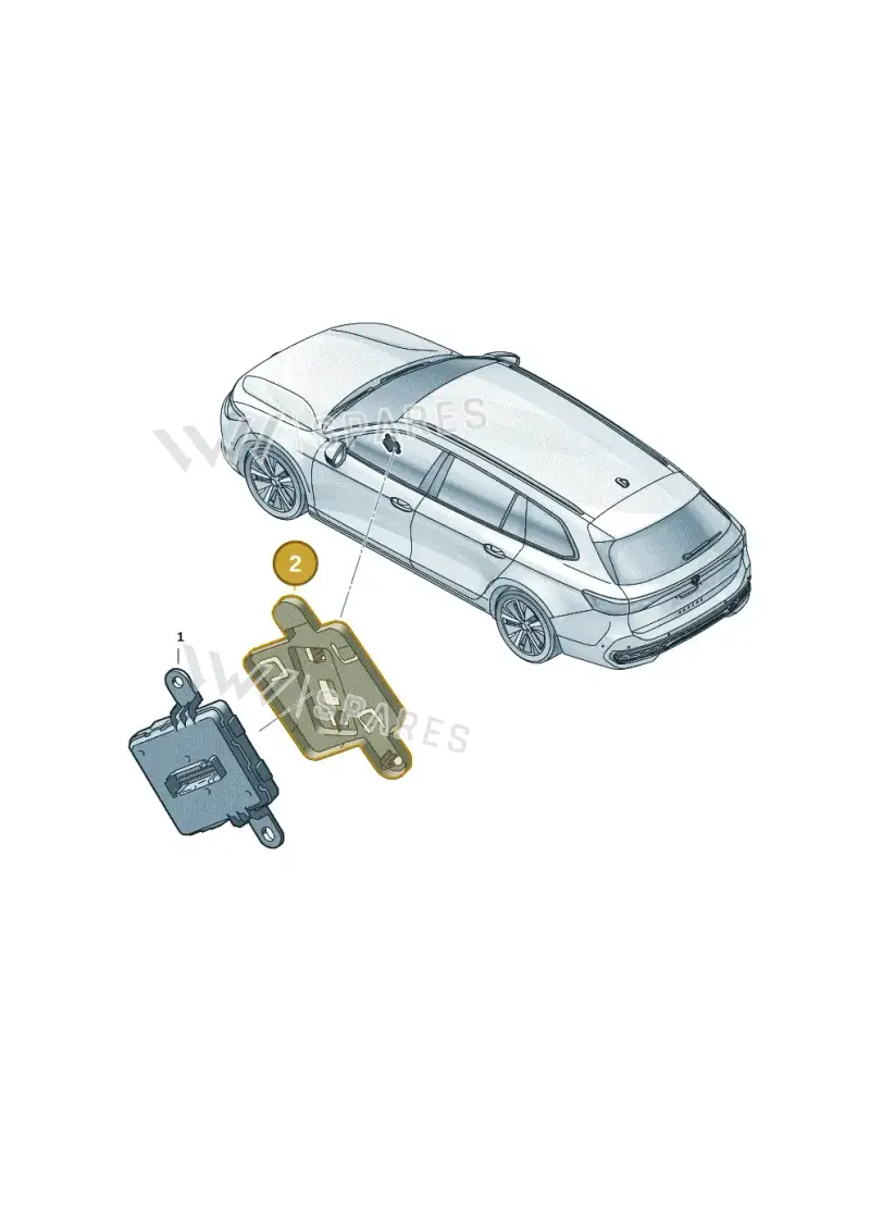 5R3971303A — Volkswagen Passat Estate (2023-2025) diagram 3j0909100, position 2
