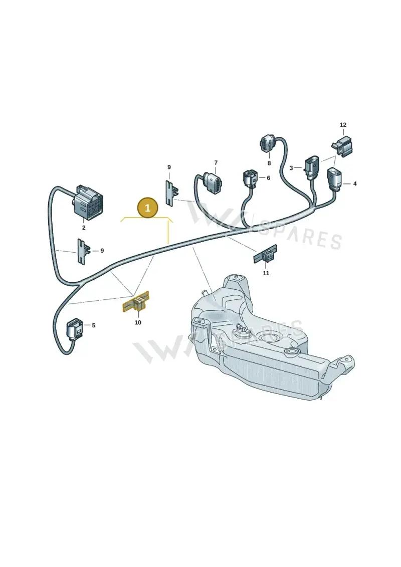 5R3971404A — Volkswagen Caddy Maxi Kombi (2020-2024) diagram 2ka971075, position 1
