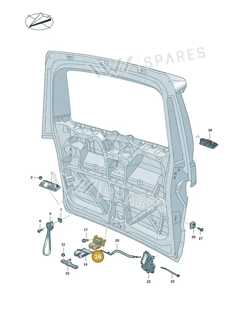 5TA827506D — Volkswagen Multivan (2021-) diagram 7t0827100, position 16
