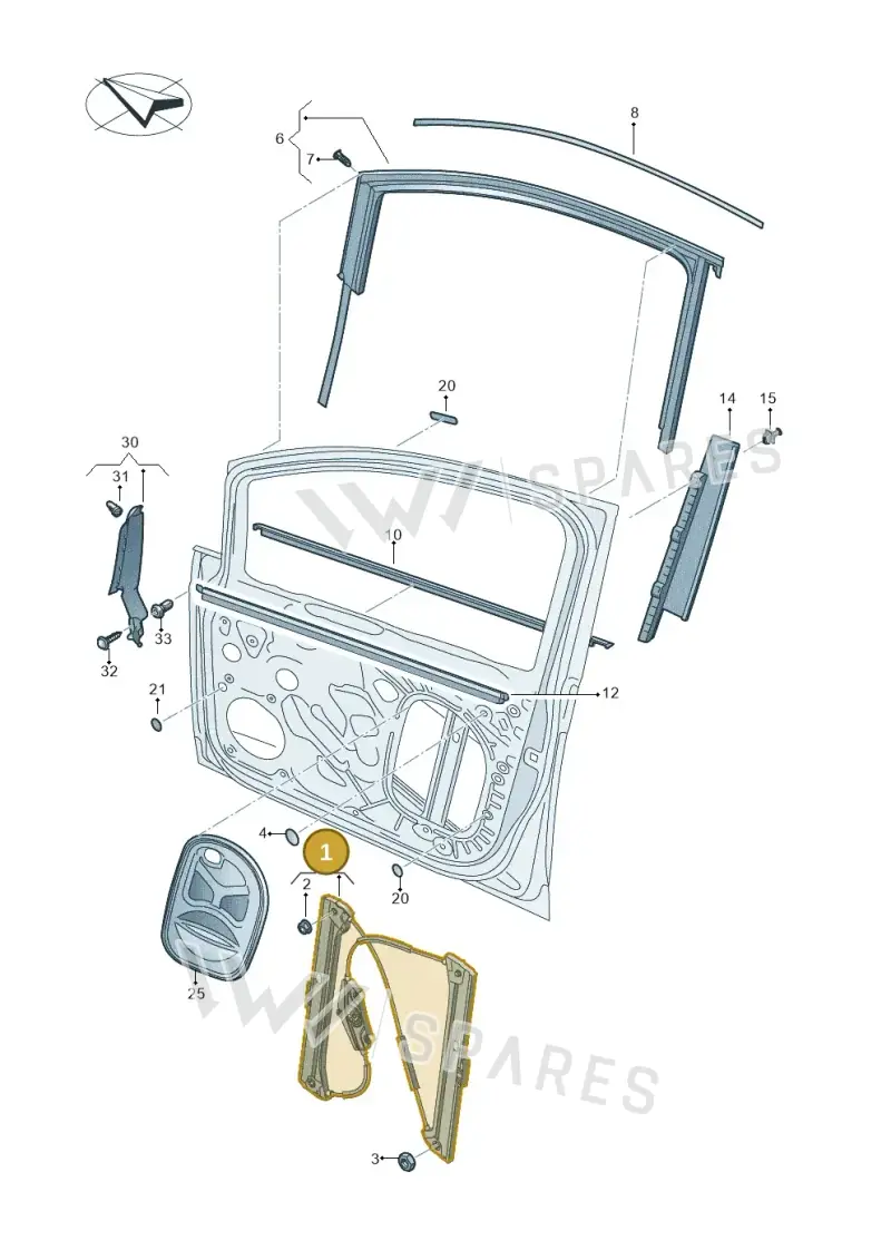 5TA837462A — Volkswagen Touran 2,0 BlueMotion (2015-2024) diagram 869837600, position 1