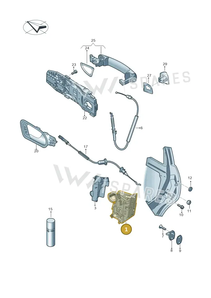 5TA839016D — Volkswagen T-Roc BlueMotion (2017-2024) diagram 672839000, position 1