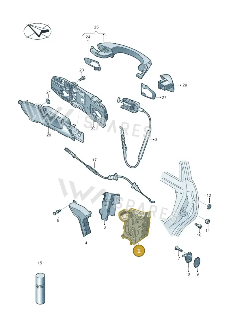 5TA839016D — Volkswagen Golf 2.0 (2016-2020) diagram 746839000, position 1