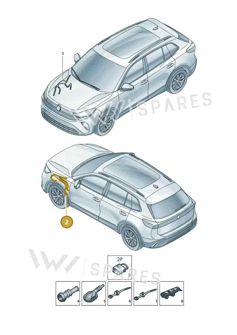 5TA927903E — Volkswagen Tiguan 2.0 (2023-) diagram 57x972710, position 2