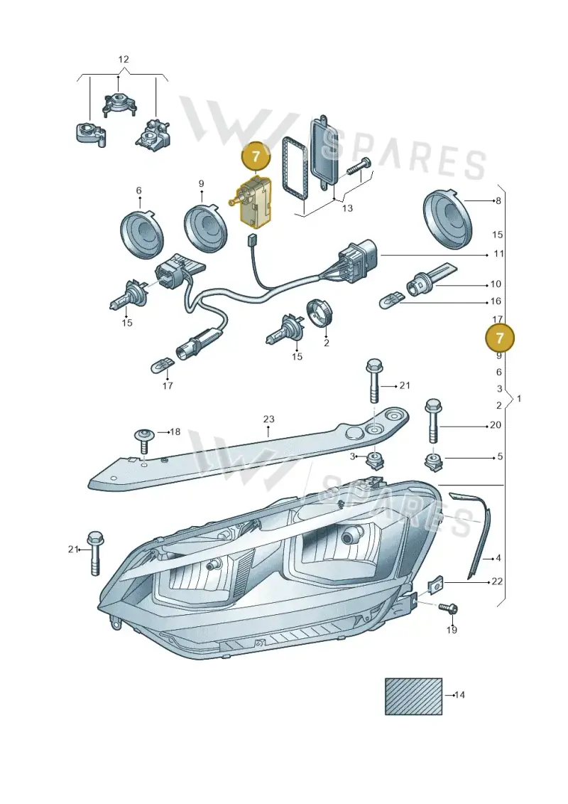 5TA941295 — Volkswagen Touran 2,0 BlueMotion (2015-2024) diagram 869941000, position 7