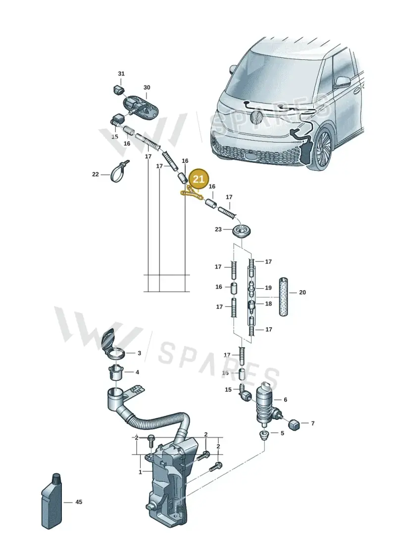 5TA955873 — Volkswagen ID.Buzz (2022-) diagram 15a955100, position 21