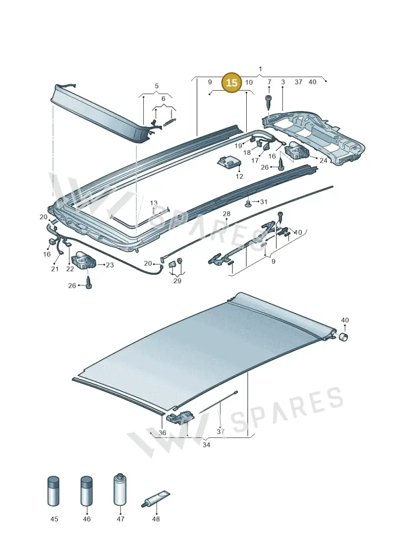 5TA971648C — Volkswagen Touran 2,0 BlueMotion (2015-2024) diagram 869877100, position 15