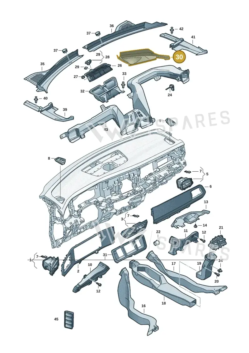 5TB815159 — Volkswagen Tiguan 2.0 (2023-) diagram 57x819300, position 30