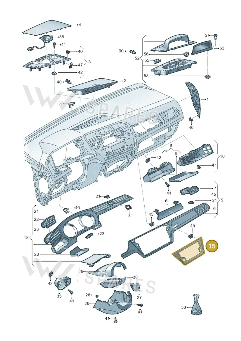 5TB858069FTAI — Volkswagen Touran 2,0 BlueMotion (2015-2024) diagram 869857100, position 15