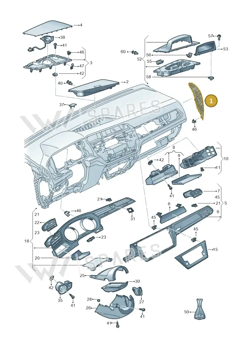 5TB858248HX5 — Volkswagen Touran 2,0 BlueMotion (2015-2024) diagram 869857100, position 1