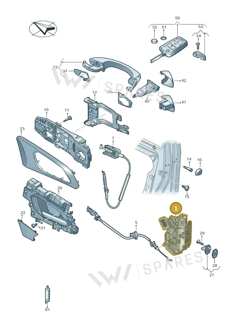 5TC837015C — Volkswagen T-Cross 1,0 (2018-2024) diagram 587837000, position 1