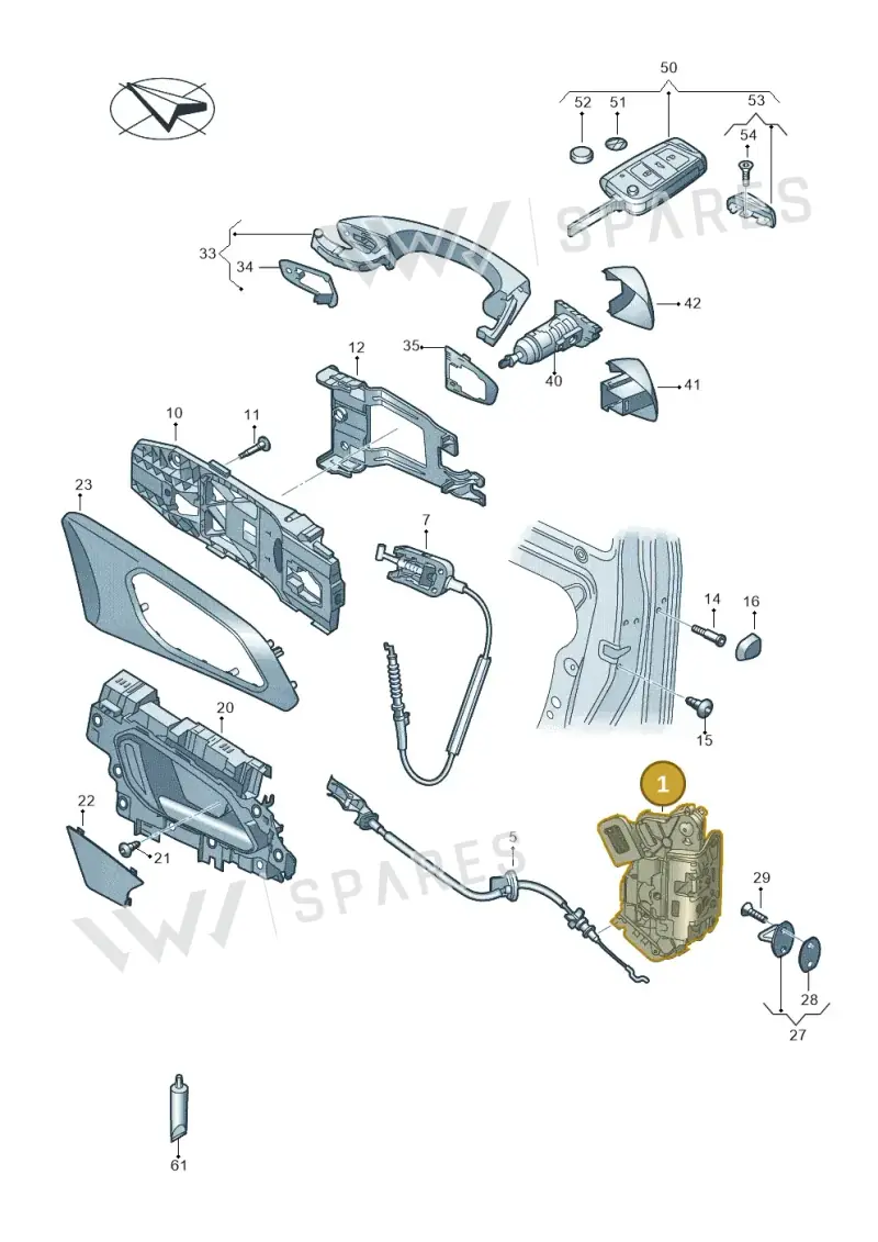 5TC837016B — Volkswagen T-Cross 1,0 (2018-2024) diagram 587837000, position 1