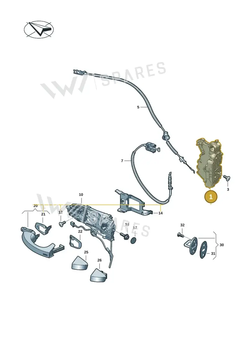 5TC837016D — Volkswagen T-Roc convertible 1.5 (2019-2024) diagram 2gk837000, position 1