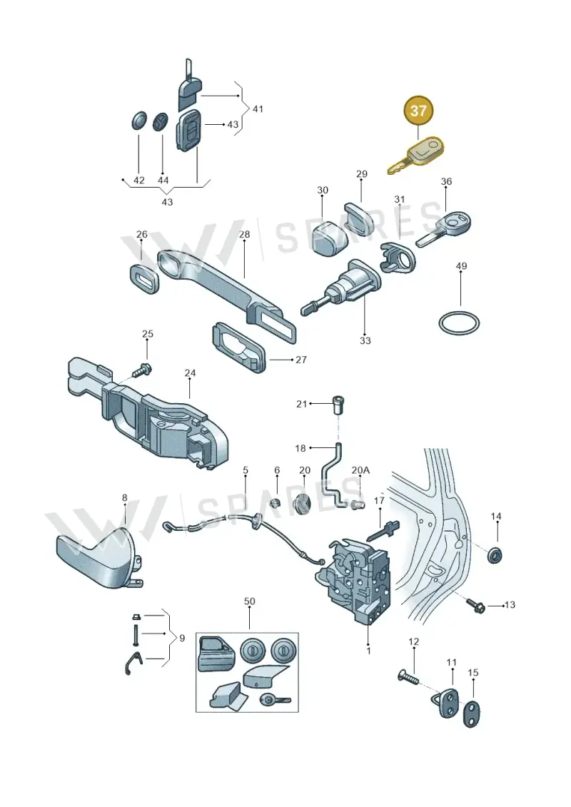 5U0837219AFINF — Volkswagen Voyage (2016-2023) diagram 553837000, position 37