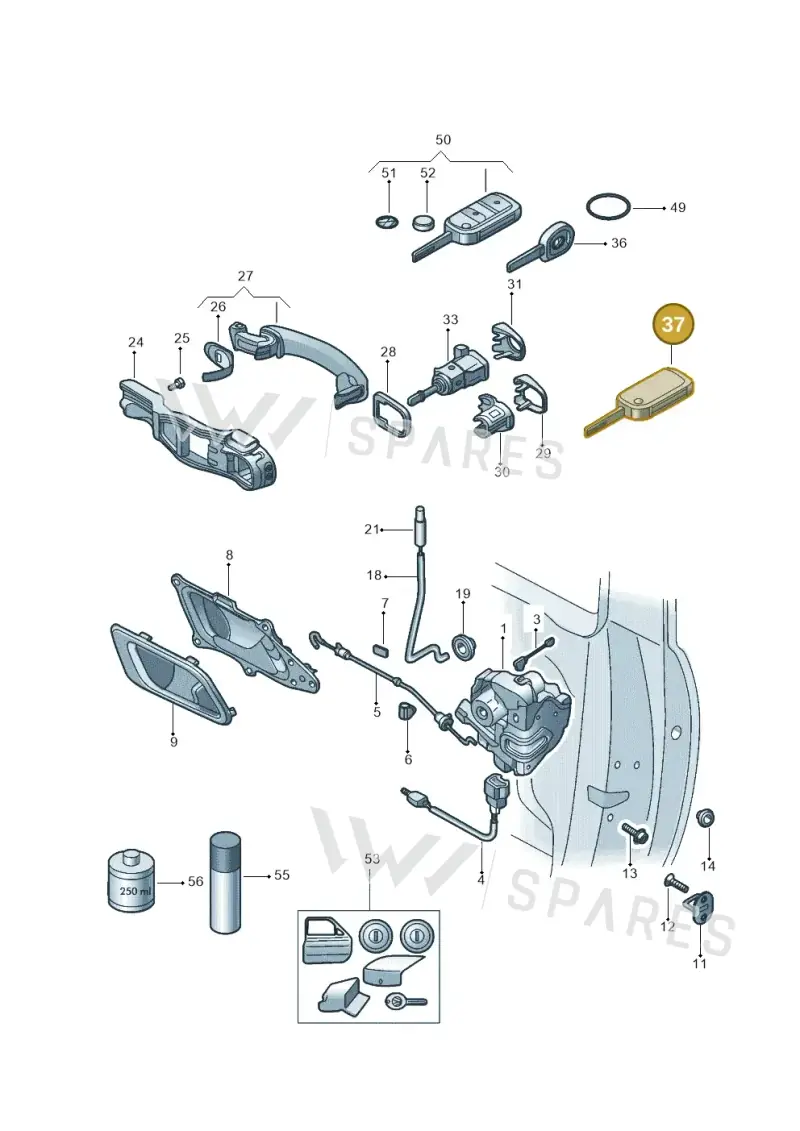 5U0837219AFINF — Volkswagen Crossfox (2014-2021) diagram 558837000, position 37