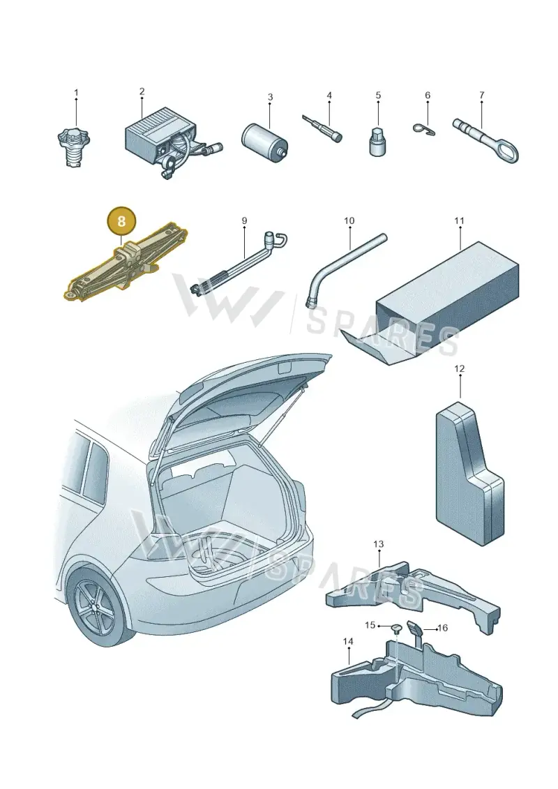 5WA011031 — Volkswagen Golf 2.0 BlueMotion (2019-2024) diagram 746012000, position 8
