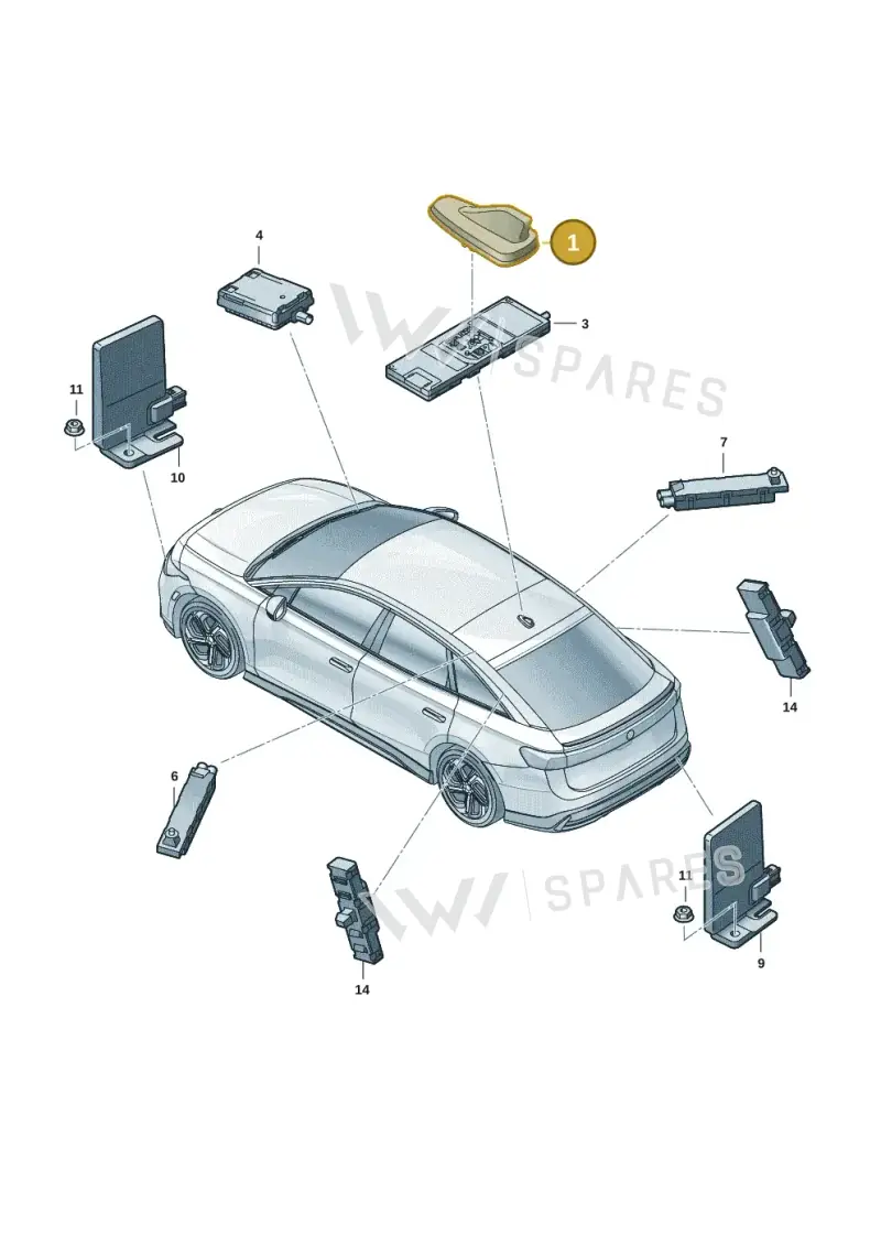 5WA035507E041 — Volkswagen ID.7 Limousine Pro (2023-) diagram 14b035200, position 1