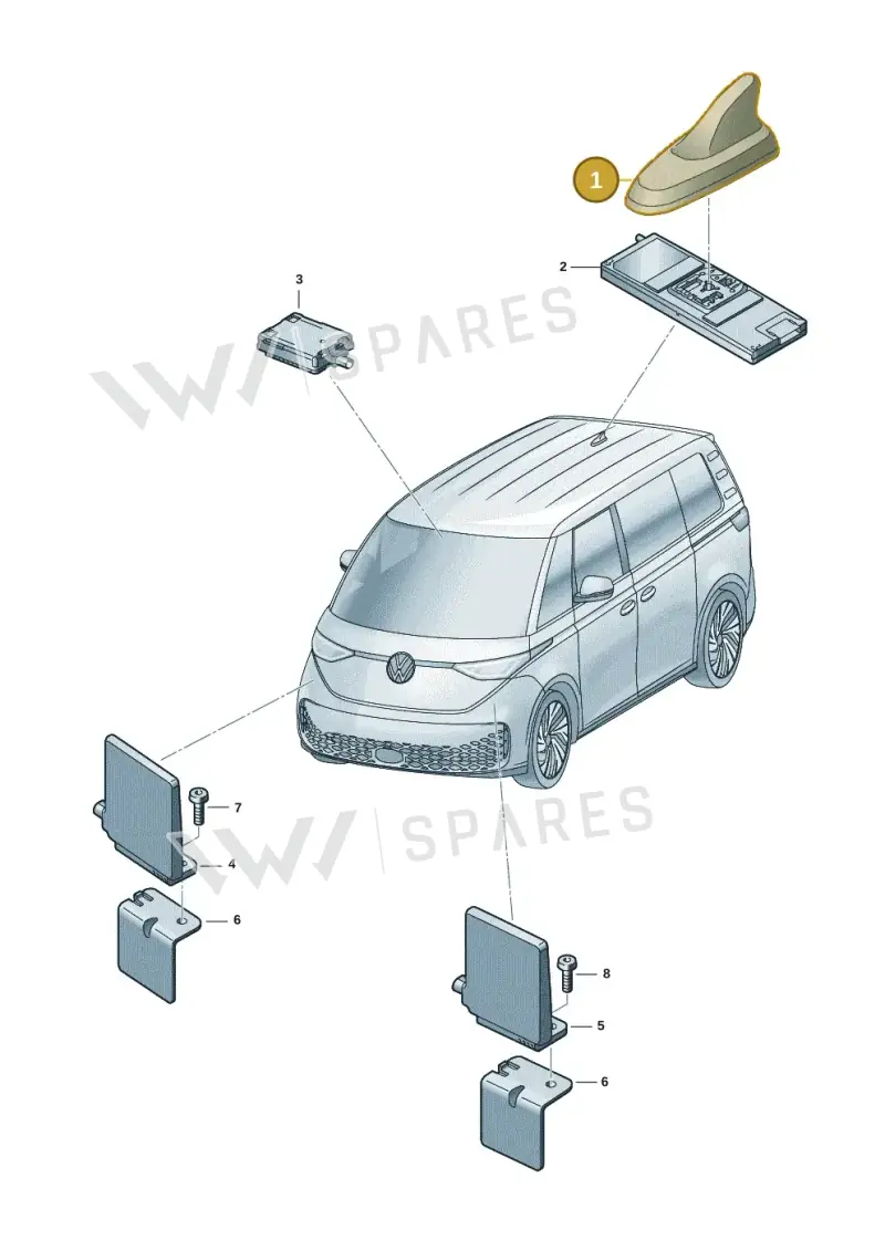 5WA035507E041 — Volkswagen ID.Buzz (2022-) diagram 15a035200, position 1