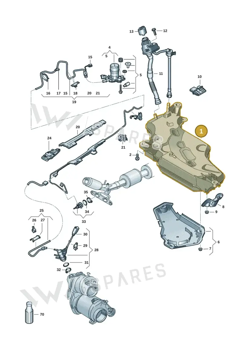 5WA131877J — Volkswagen Golf 2.0 BlueMotion (2019-2024) diagram 5h0253103, position 1