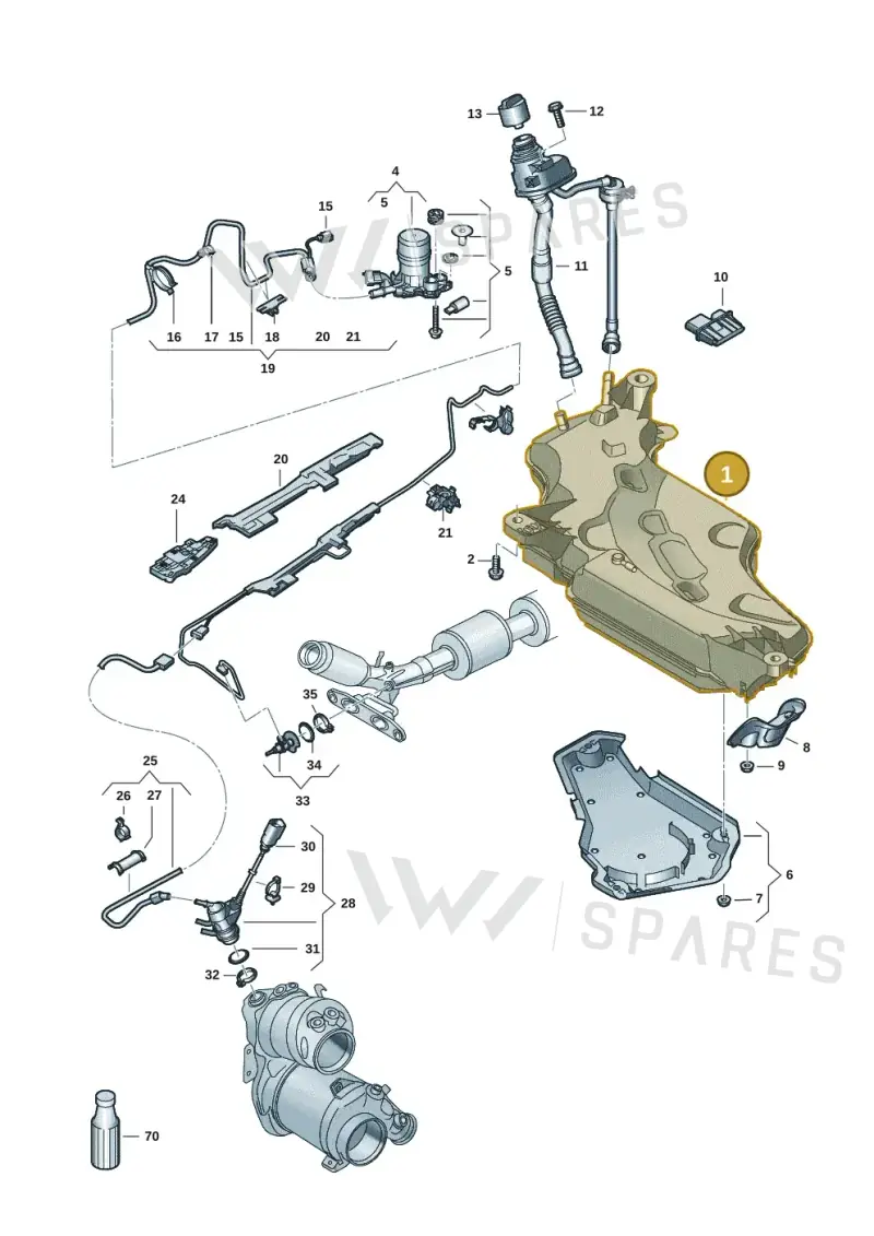 5WA131877R — Volkswagen Golf 2.0 BlueMotion (2019-2024) diagram 5h0253103, position 1
