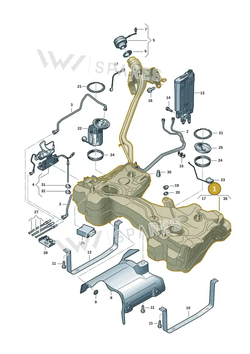 5WA201055N — Volkswagen T-Roc BlueMotion (2017-2024) diagram 813201047, position 1