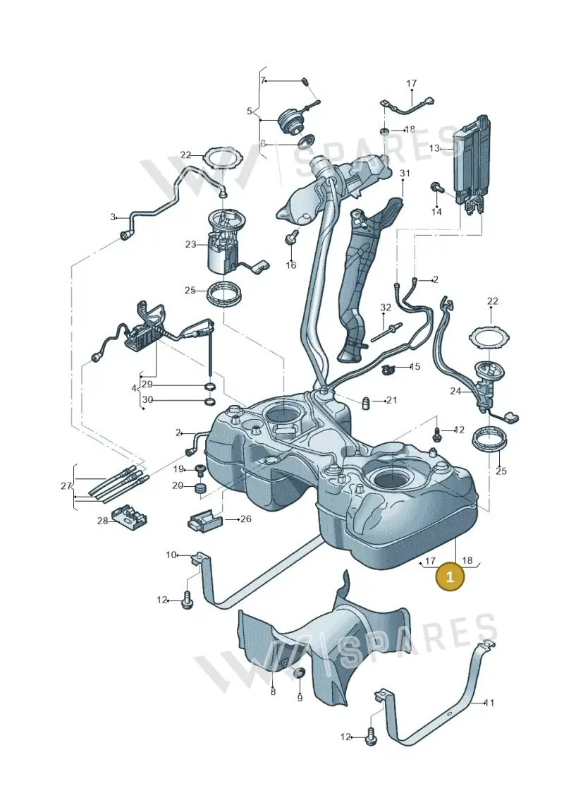 5WA201055N — Volkswagen Taos 1.4 (2021-2023) diagram 833201010, position 1