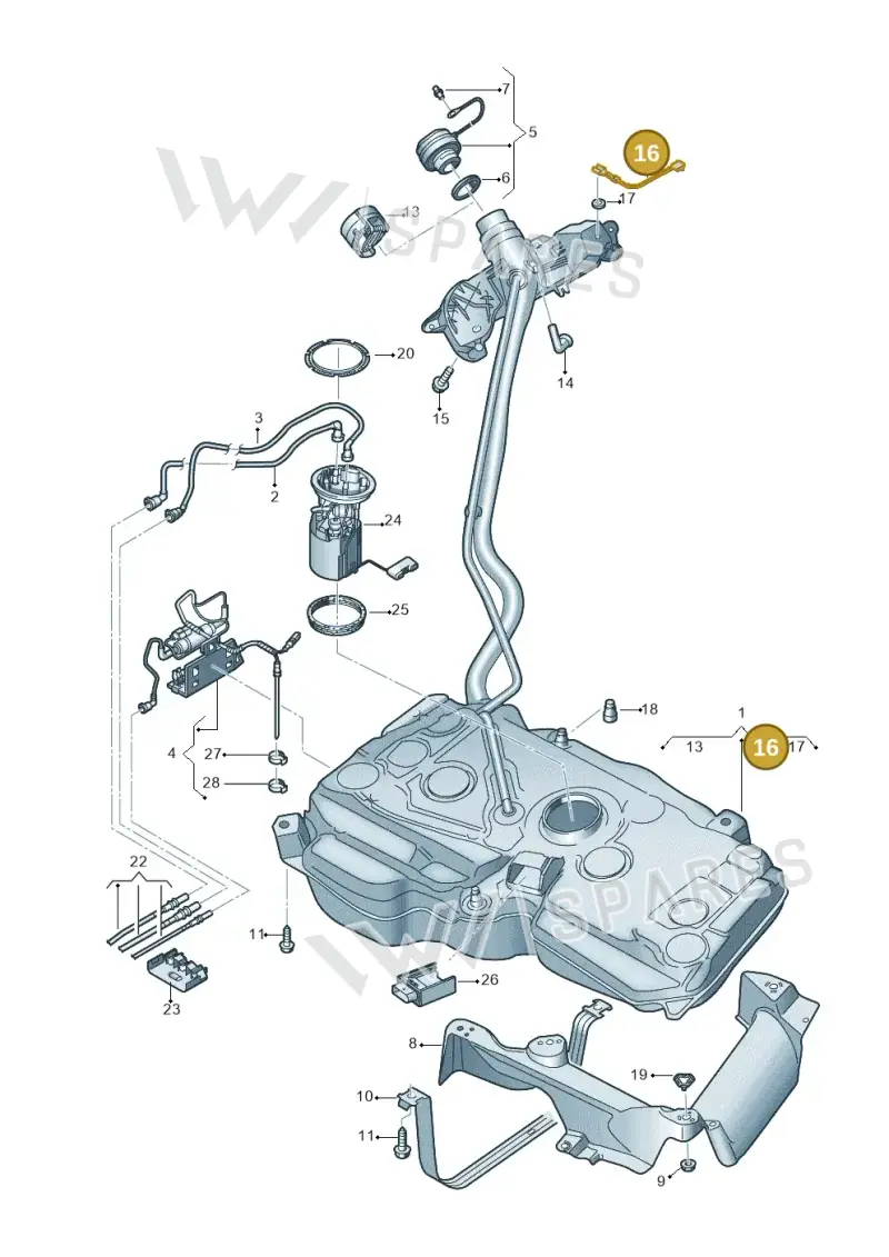 5WA201142G — Volkswagen Tiguan 2.0 (2023-) diagram 869201600, position 16