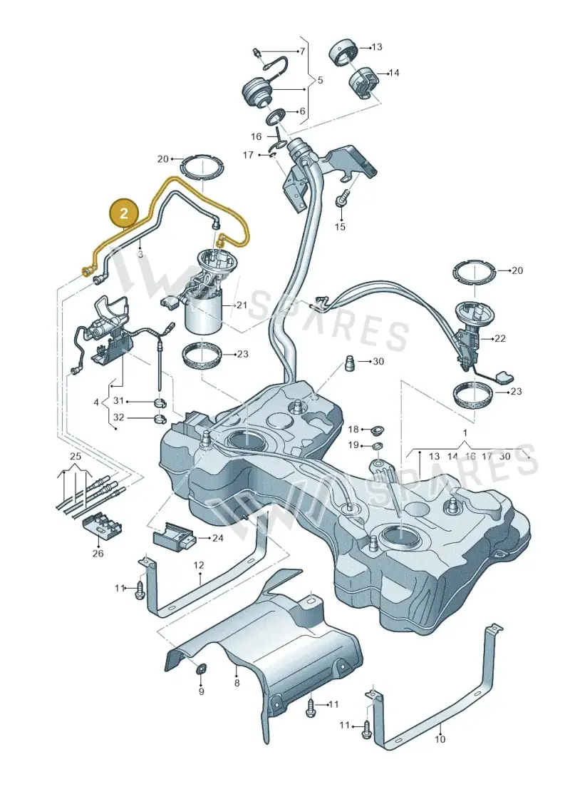 5WA201294D — Volkswagen T-Roc BlueMotion (2017-2024) diagram 813201650, position 2