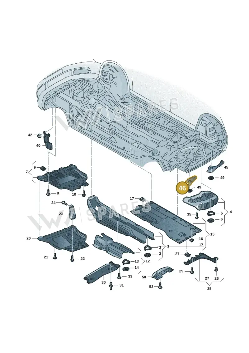 5WA201429A — Volkswagen Golf 2.0 BlueMotion (2019-2024) diagram 5h0825010, position 46