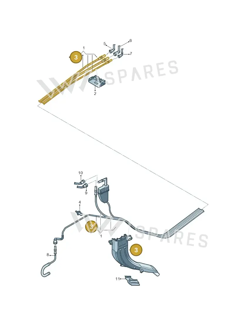 5WA201973A — Volkswagen Golf 2.0 BlueMotion (2019-2024) diagram 780201022, position 3
