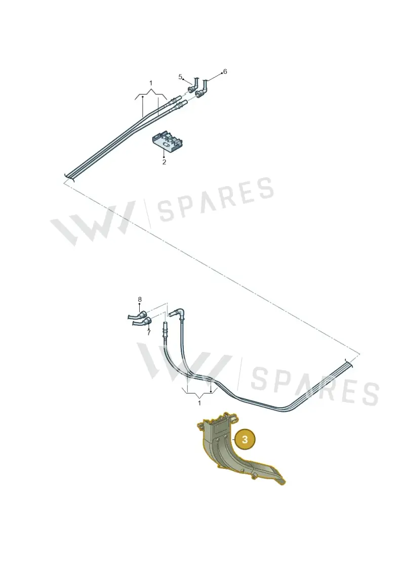 5WA201973F — Volkswagen Golf 2.0 (2016-2020) diagram 781201150, position 3