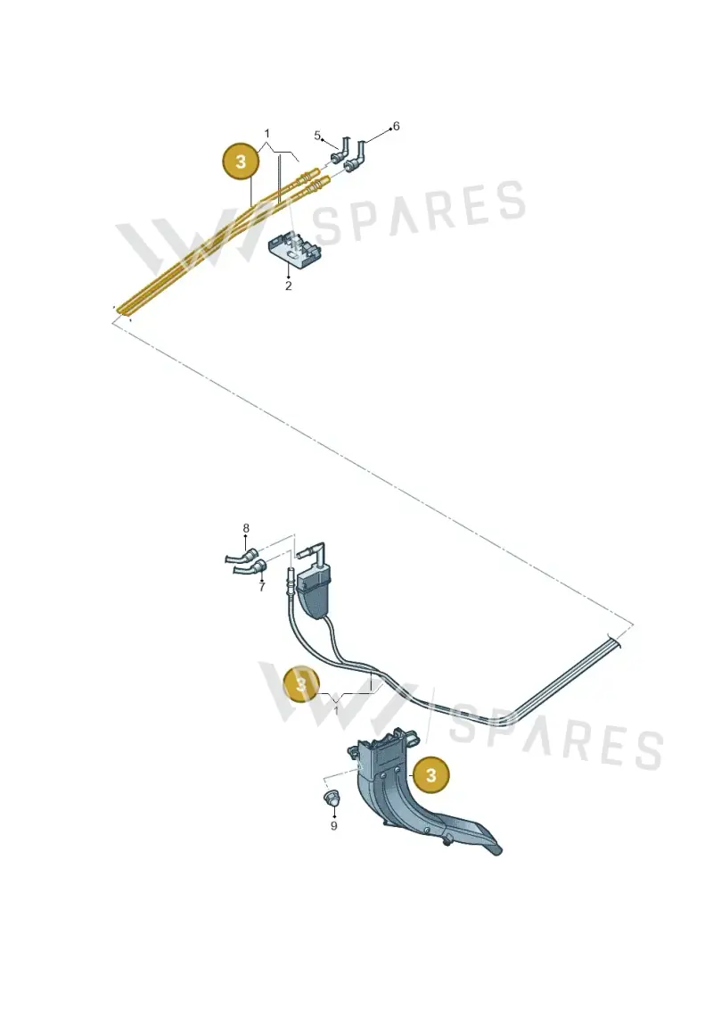 5WA201973F — Volkswagen Golf 2.0 BlueMotion (2019-2024) diagram 596201240, position 3