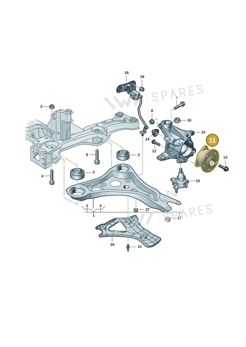 5WA407621D — Volkswagen ID.3 Pro (2019-2024) diagram 10a407000, position 11