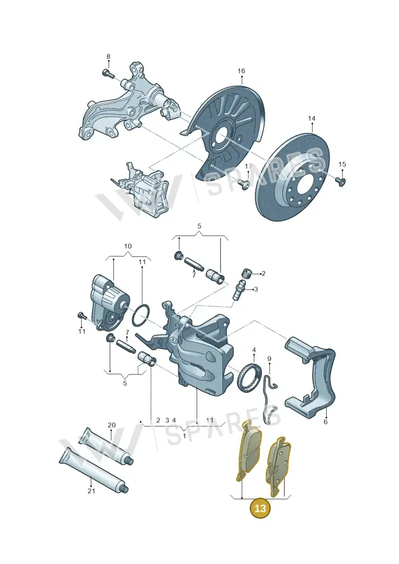 5WA698451F — Volkswagen Golf 2.0 BlueMotion (2019-2024) diagram 745615600, position 13