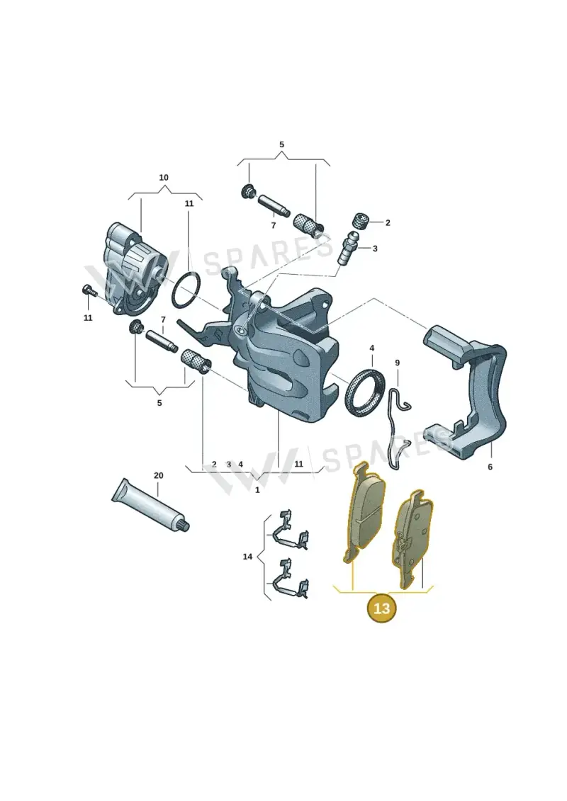 5WA698451F — Volkswagen Tiguan 2.0 (2023-) diagram 57x615670, position 13