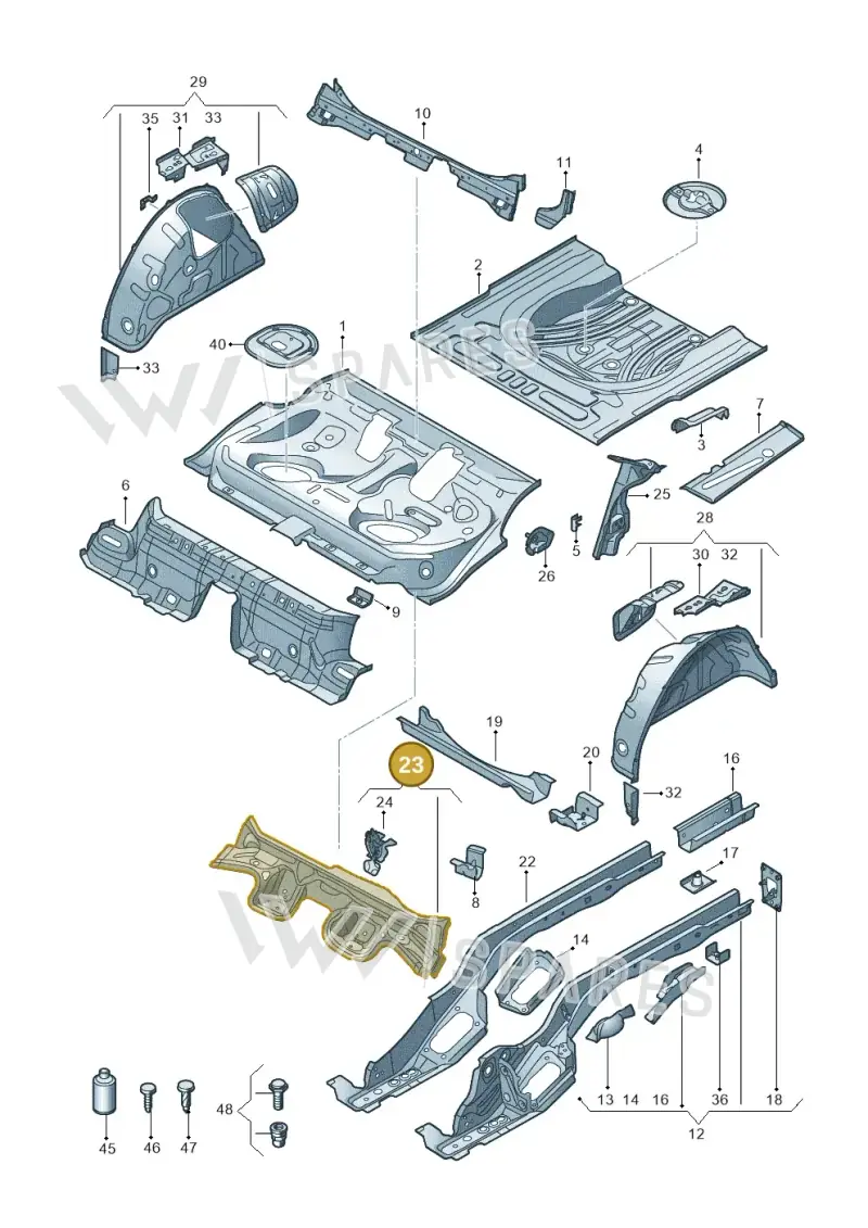5WA803531C — Volkswagen Golf 2.0 (2016-2020) diagram 763803200, position 23
