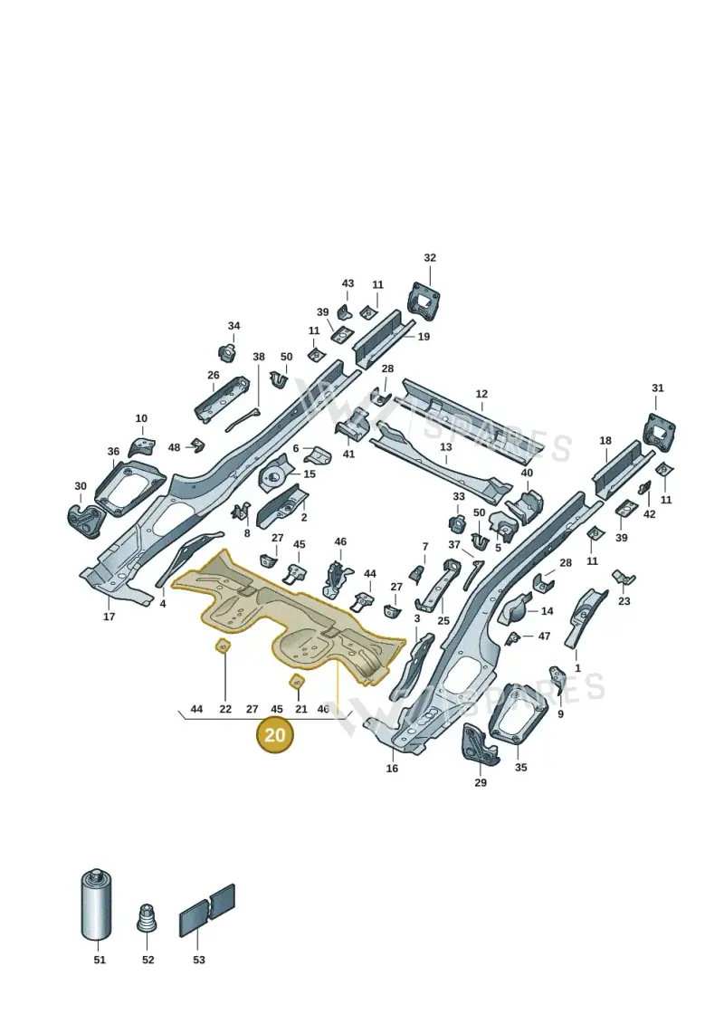 5WA803531F — Volkswagen Golf 2.0 BlueMotion (2019-2024) diagram 5h0803012, position 20
