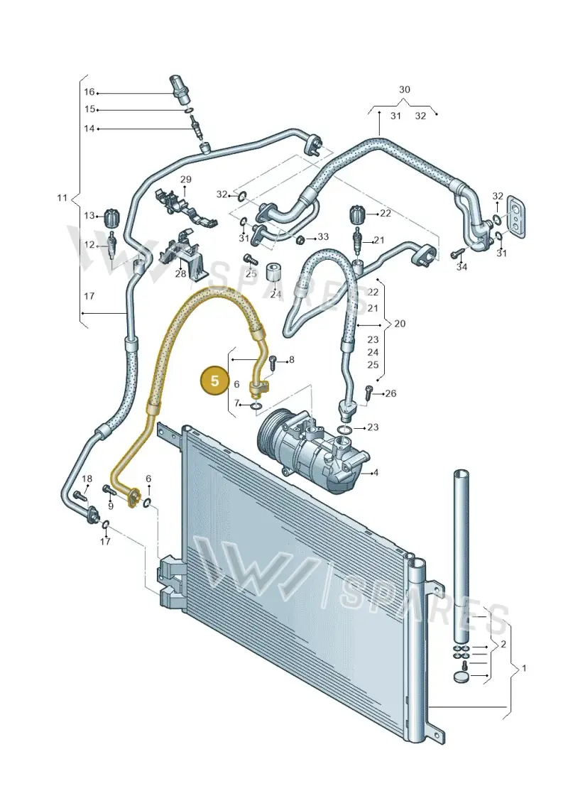 5WA816721H — Volkswagen Passat estate (2023-) diagram 746260400, position 5