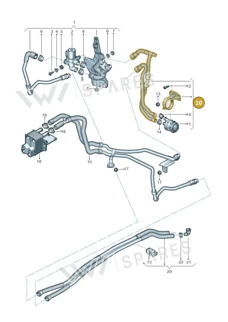 5WA820499 — Volkswagen Golf 2.0 BlueMotion (2019-2024) diagram 746819950, position 10