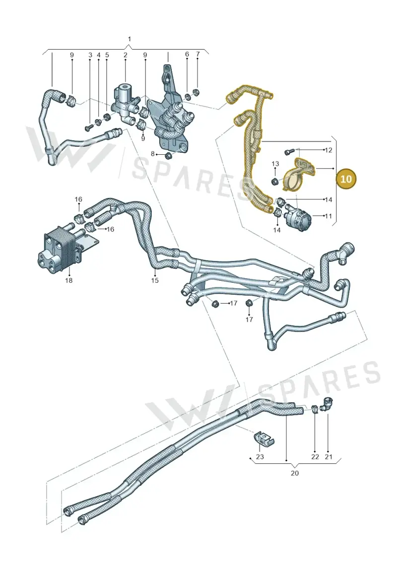 5WA820499 — Volkswagen Golf 2.0 BlueMotion (2019-2024) diagram 746819970, position 10